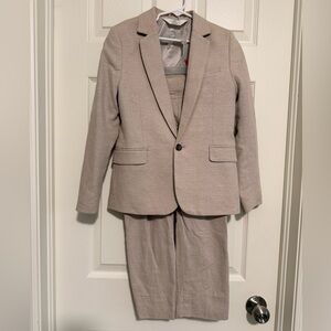 Boys Beige Blazer and Pants Set